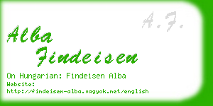 alba findeisen business card
